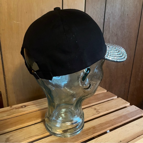 Bling Pink Ribbon Cap for Breast Cancer Awareness (Black) - Picture 4 of 7